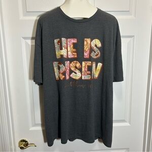 Gildan Charcoal Tee with Vibrant Christian Graphic